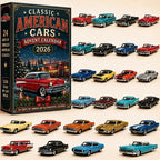 Dean | Classic Car Christmas Advent Calendar with 24 Retro Mini Vehicles