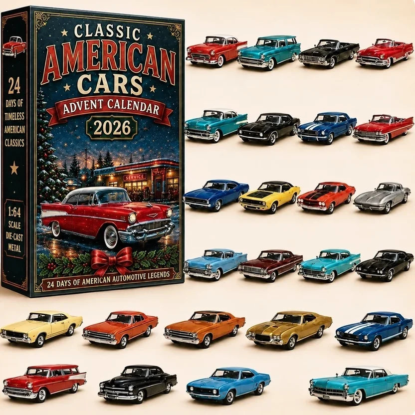 Dean | Classic Car Christmas Advent Calendar with 24 Retro Mini Vehicles