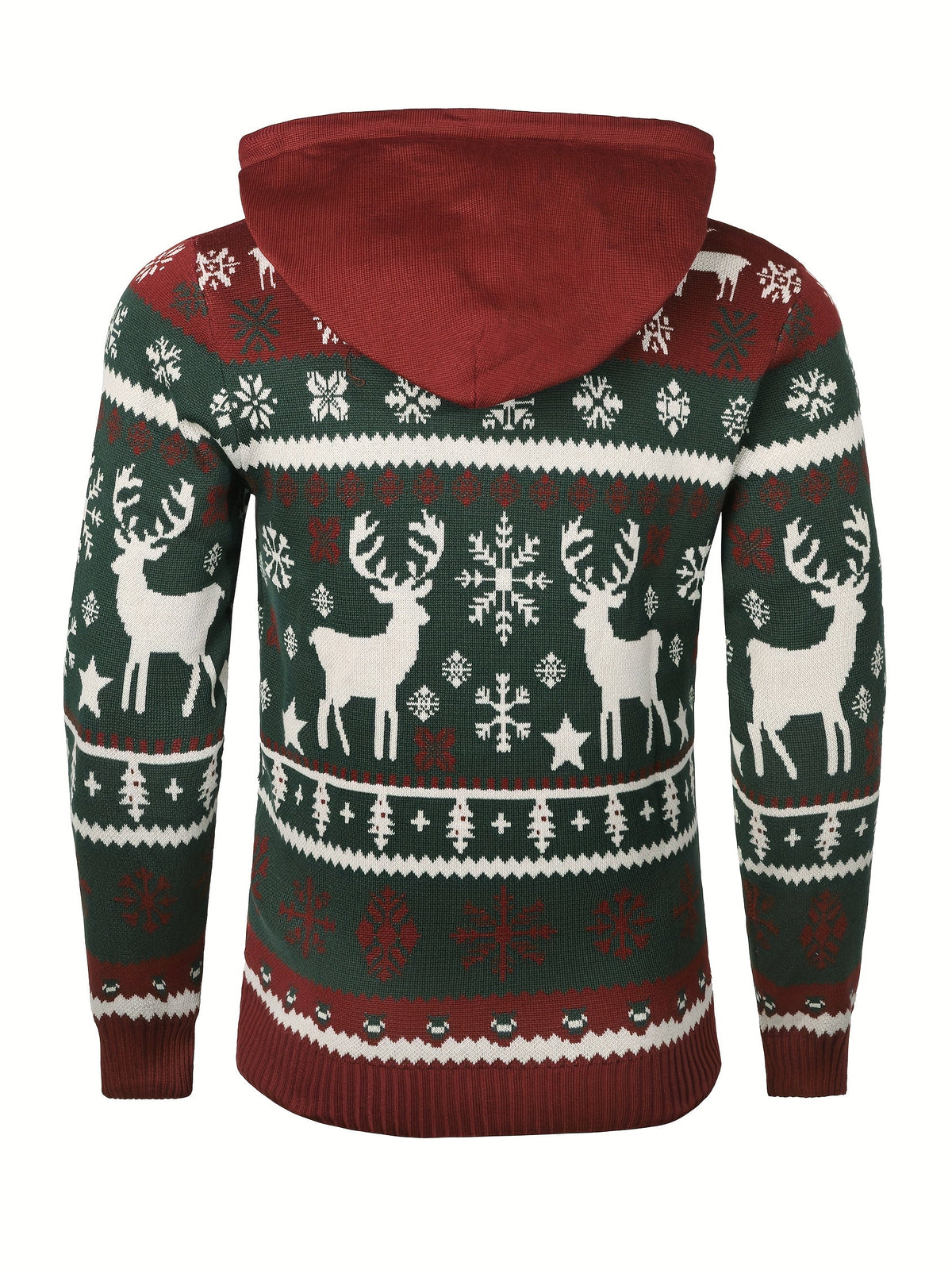 Baxter | Unisex Hooded Reindeer Christmas Knit Sweater