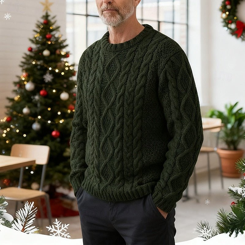 Arthur | Men Cable Knit Crew Neck Sweater