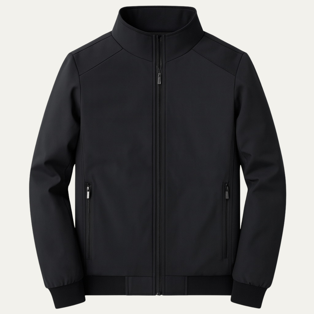 Men's Fleece Lined Zip Jacket – Sleek Warm Winter Layer