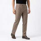 Men's Herringbone Trousers – Tailored Fit Pattern Pants for Work and Weekend