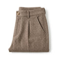 Men's Herringbone Trousers – Tailored Fit Pattern Pants for Work and Weekend