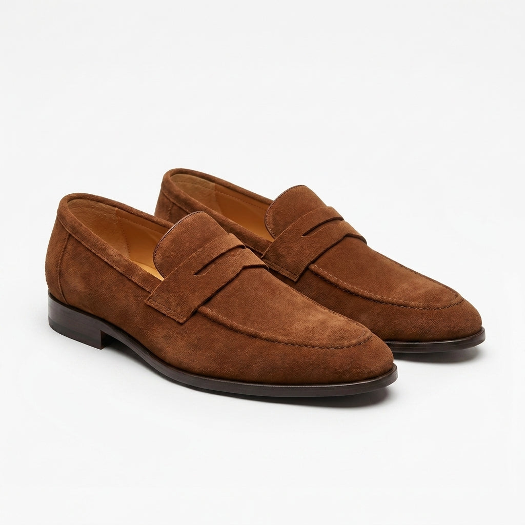 Men's Faux Suede Loafers – Low Profile Slip-On Shoes