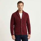 Men's Chunky Shawl Collar Cardigan – Heavy Cable Knit Button Sweater