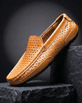 Men's Woven Slip-On Loafers – Handwoven Summer Driving Shoes