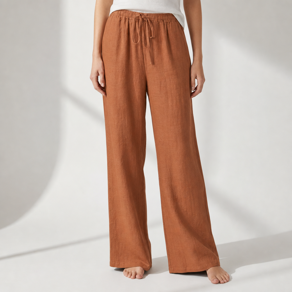 Aix Linen Wide Leg Pants