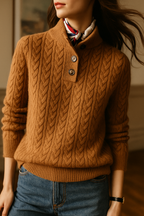 Owen | Men Cable Knit Button Collar Sweater
