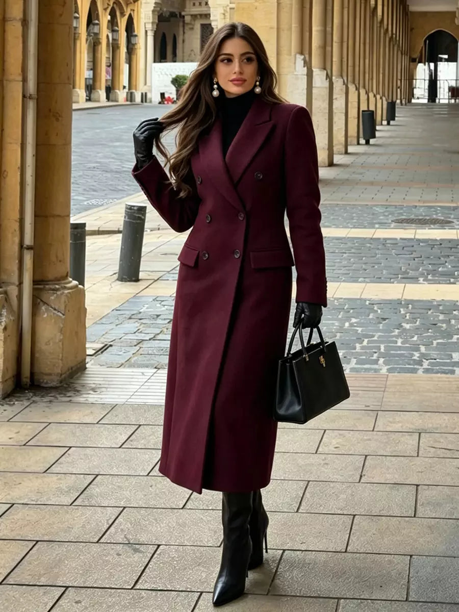 Margot | Women Long Double Breasted Tailored Overcoat