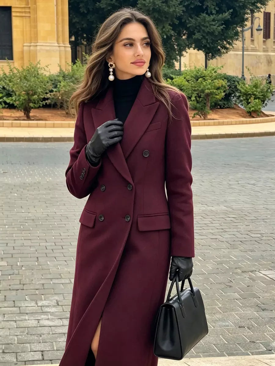Margot | Women Long Double Breasted Tailored Overcoat