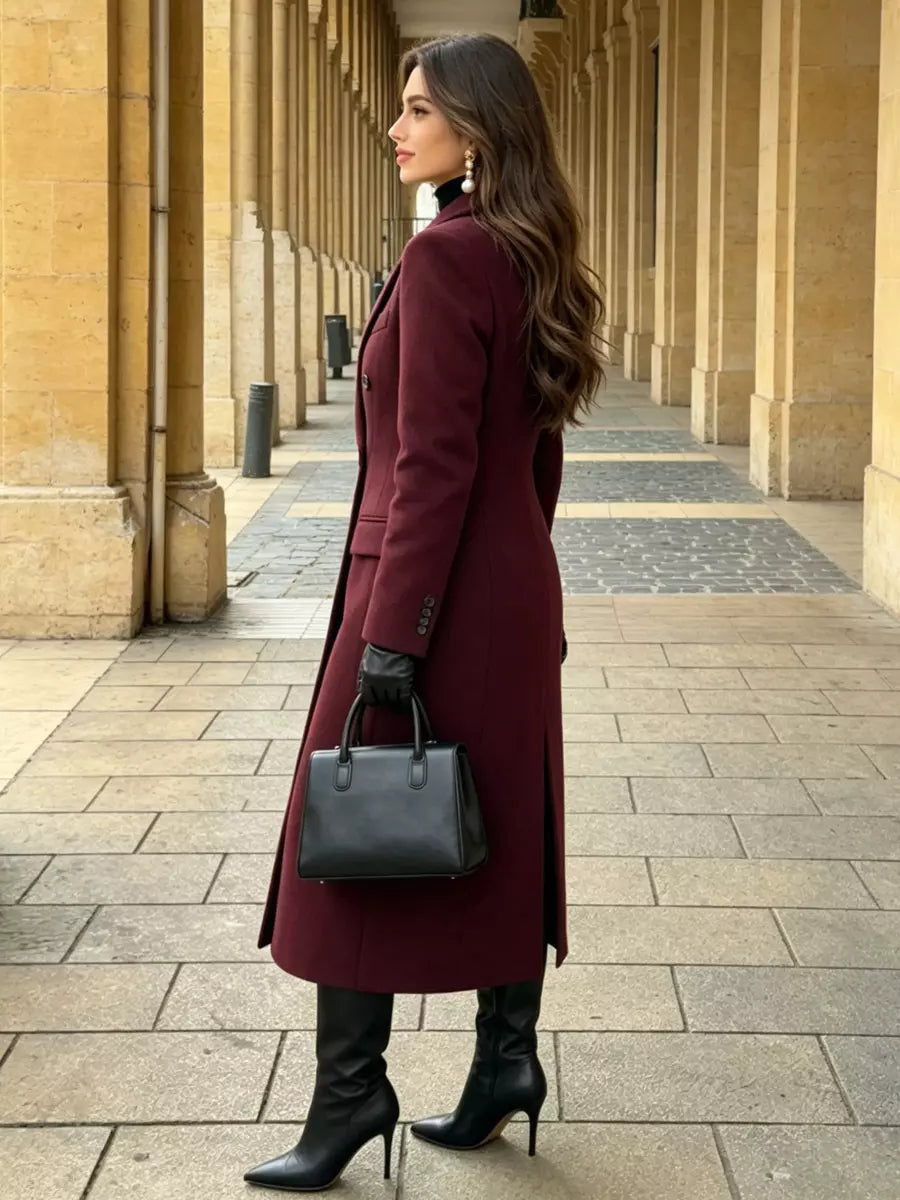 Margot | Women Long Double Breasted Tailored Overcoat