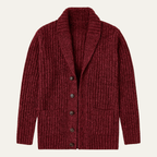 Men's Chunky Shawl Collar Cardigan – Heavy Cable Knit Button Sweater