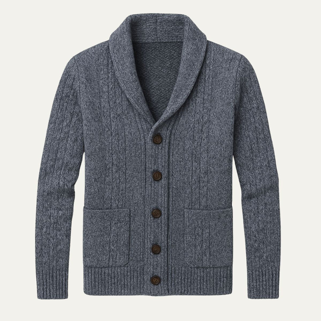 Men's Soft Knit Button Cardigan – Relaxed Smart Casual Sweater with Pockets