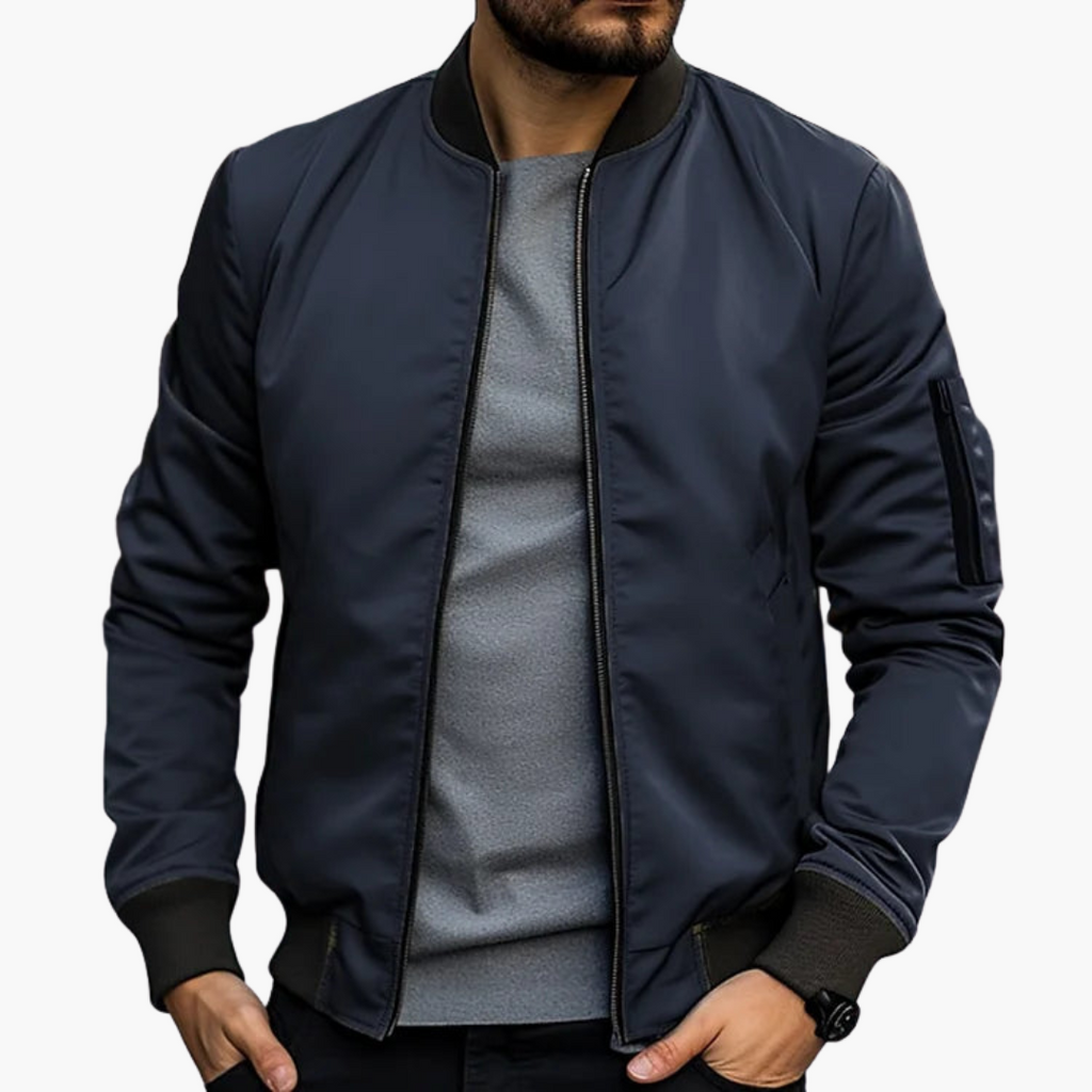 Men's Slim Fit Bomber Jacket – Lightweight Transitional Jacket