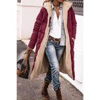 Women's Longline Quilted Puffer Coat – Sherpa Lined Winter Jacket