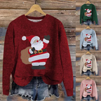 Daisy | Women Santa Graphic Christmas Knit Sweater