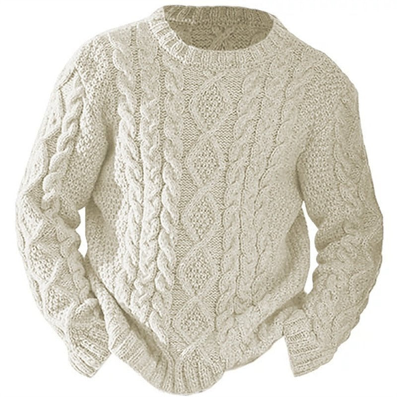 Arthur | Men Cable Knit Crew Neck Sweater