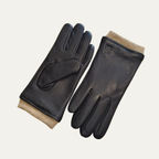 Men's Wool Lined Driving Gloves – Faux Leather Winter Gloves