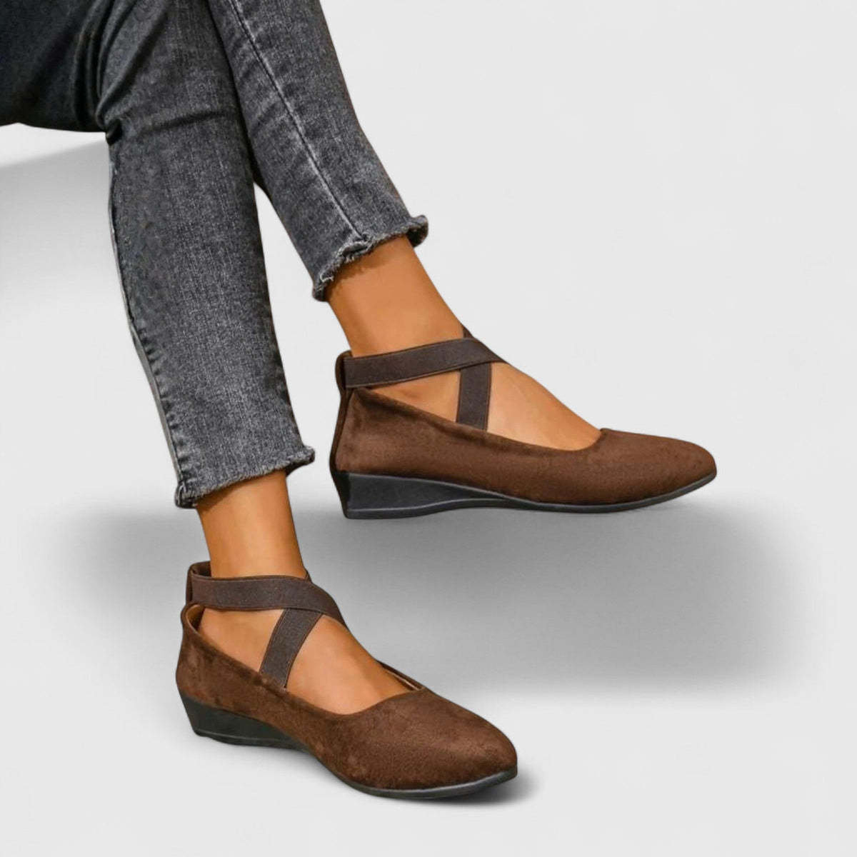 Women's Cushioned Slip-On Mary Jane Shoes – Lightweight Everyday Comfort Flats