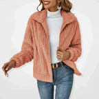 Liora | Women Fluffy Teddy Zip Front Cardigan