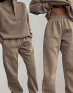 Elise | Women Half Zip Fleece Two Piece Lounge Set