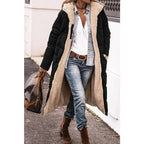 Women's Longline Quilted Puffer Coat – Sherpa Lined Winter Jacket