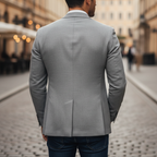 Men's Slim Fit Single Button Blazer – Structured Woven Sport Coat