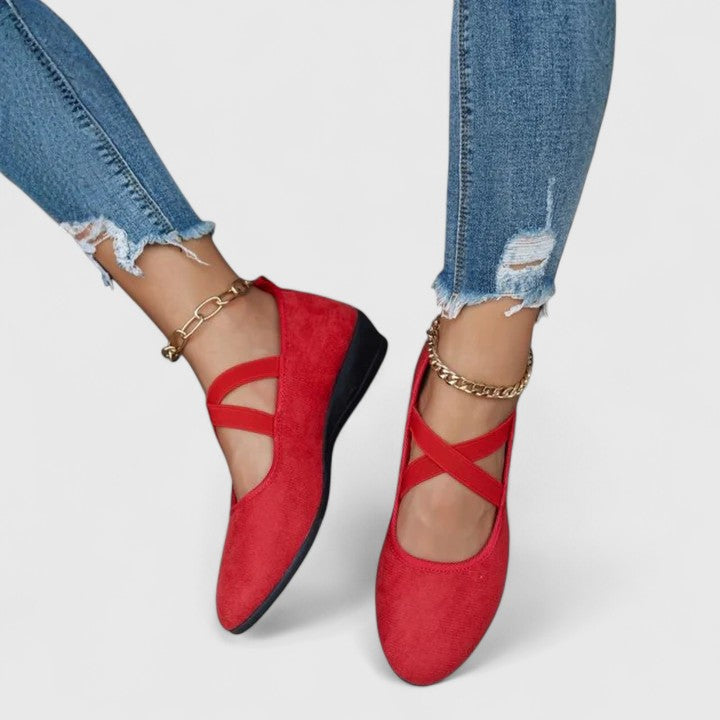 Women's Cushioned Slip-On Mary Jane Shoes – Lightweight Everyday Comfort Flats