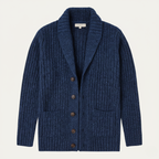 Men's Chunky Shawl Collar Cardigan – Heavy Cable Knit Button Sweater