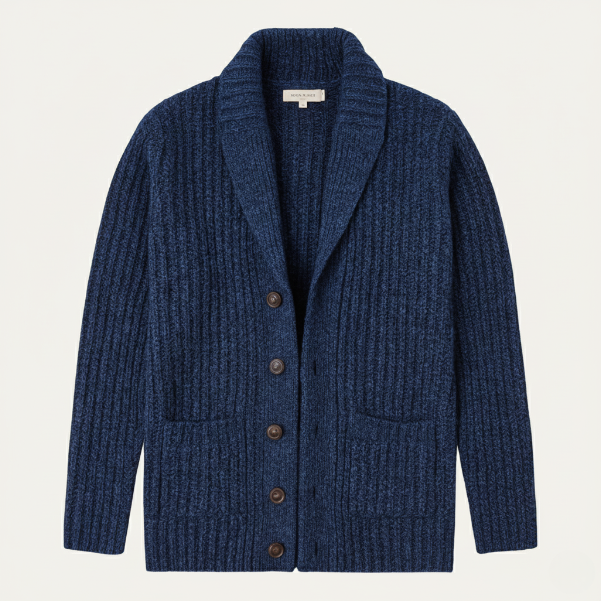 Men's Chunky Shawl Collar Cardigan – Heavy Cable Knit Button Sweater