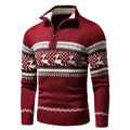 Theo | Men Fair Isle Quarter Zip Christmas Sweater