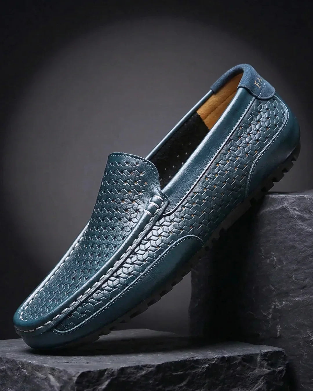 Men's Woven Slip-On Loafers – Handwoven Summer Driving Shoes