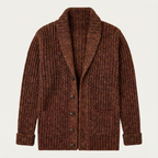 Men's Chunky Shawl Collar Cardigan – Heavy Cable Knit Button Sweater