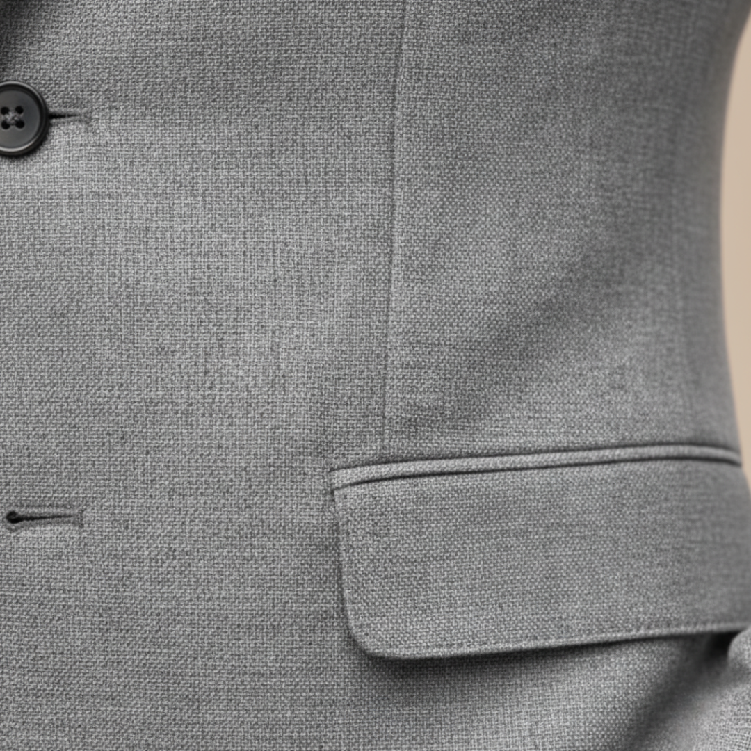 Men's Slim Fit Single Button Blazer – Structured Woven Sport Coat