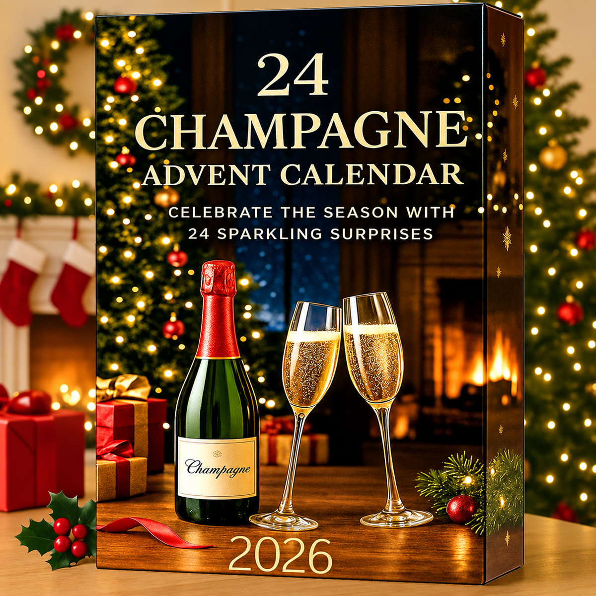 Stella | Champagne Christmas Advent Calendar 2026 with 24 Bubbly Bottle Designs