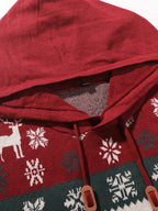 Baxter | Unisex Hooded Reindeer Christmas Knit Sweater