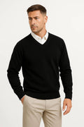 Rowan | Men Slim Fit V Neck Knit Sweater
