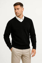Rowan | Men Slim Fit V Neck Knit Sweater