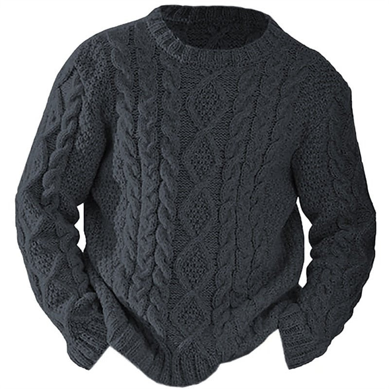 Arthur | Men Cable Knit Crew Neck Sweater