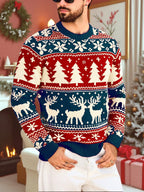 Dylan | Unisex Fair Isle Reindeer Christmas Knit Sweater