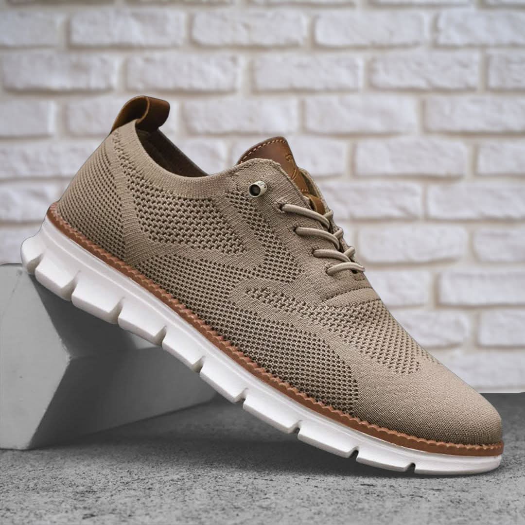 Men's Breathable Mesh Walking Sneakers – Wide Toe Box Cushioned Shoes