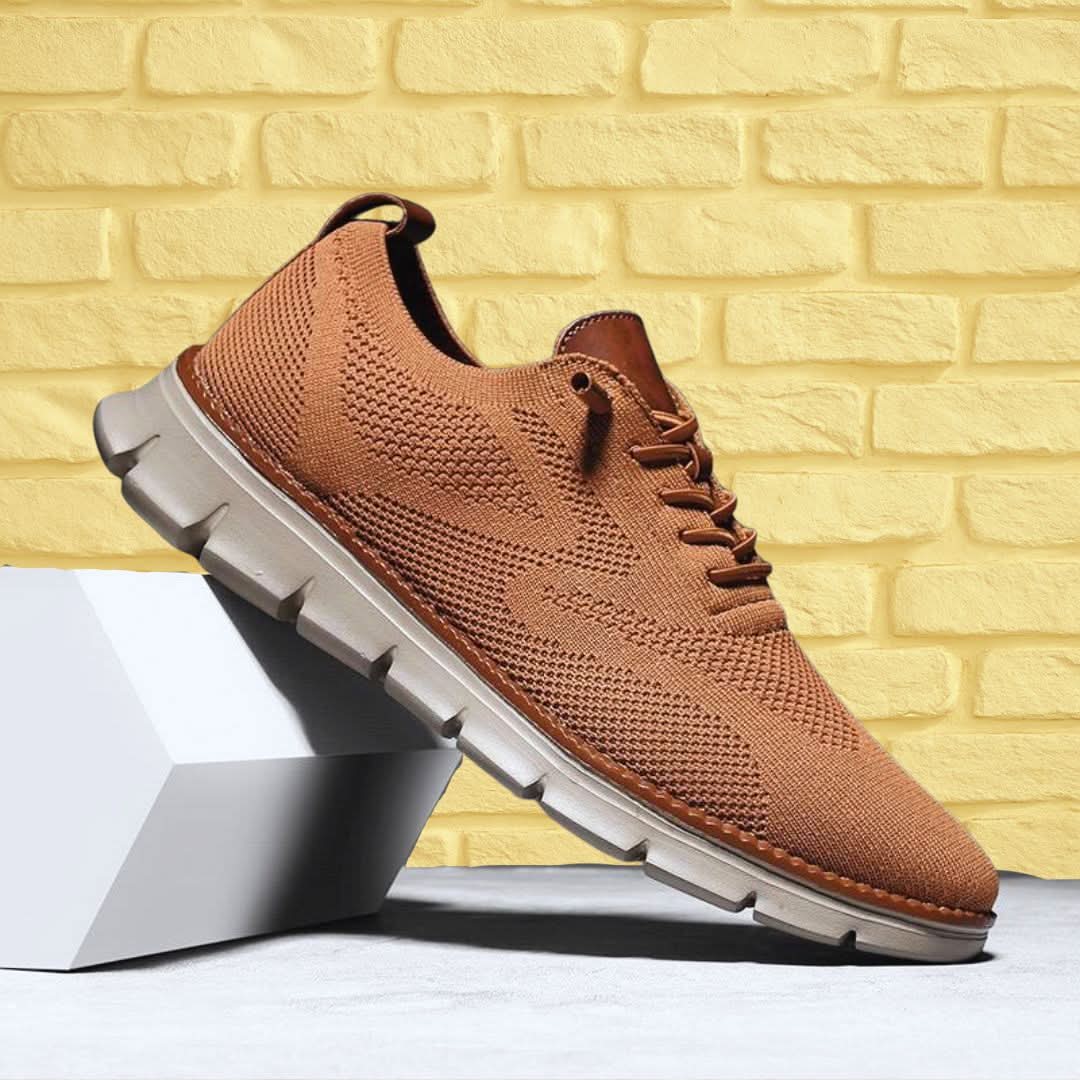 Men's Breathable Mesh Walking Sneakers – Wide Toe Box Cushioned Shoes