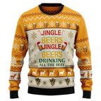 Felix | Unisex Beer Print Ugly Christmas Sweater
