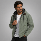 Men's Fleece Lined Hooded Winter Jacket – Full Zip Warm Outerwear