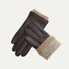 Men's Wool Lined Driving Gloves – Faux Leather Winter Gloves