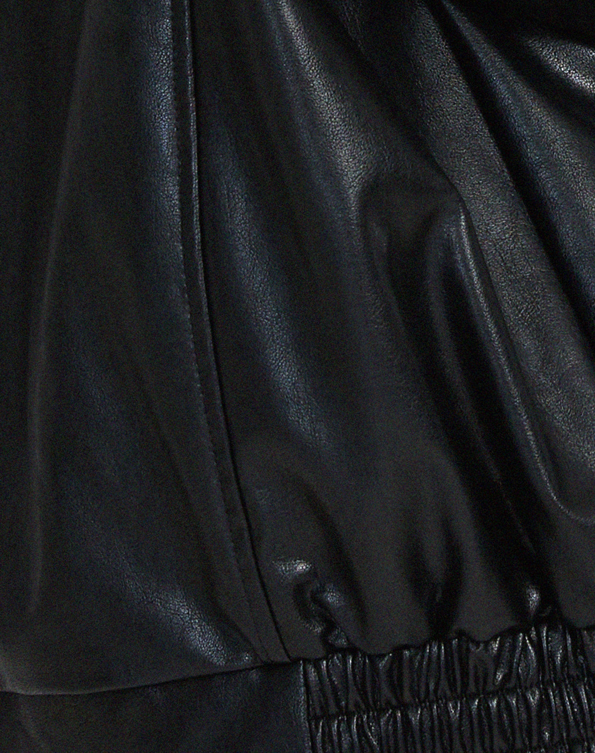 Women's Oversized Bomber Jacket – Leather-Look Boxy Fit