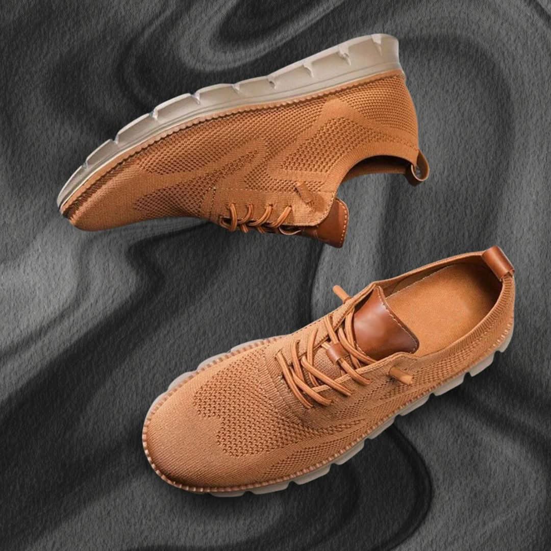 Men's Breathable Mesh Walking Sneakers – Wide Toe Box Cushioned Shoes