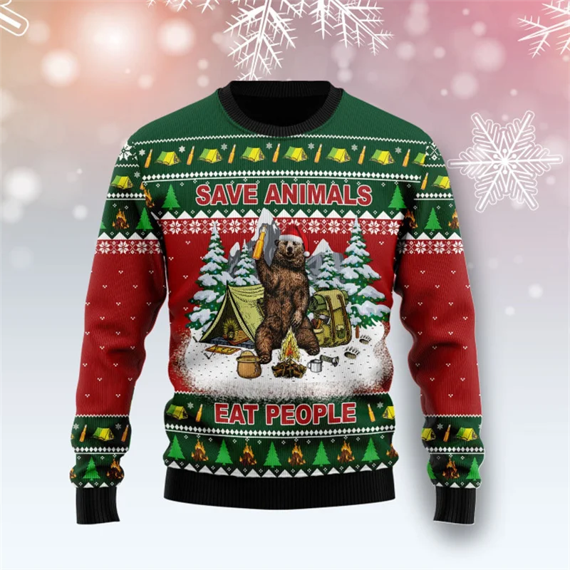 Felix | Unisex Beer Print Ugly Christmas Sweater