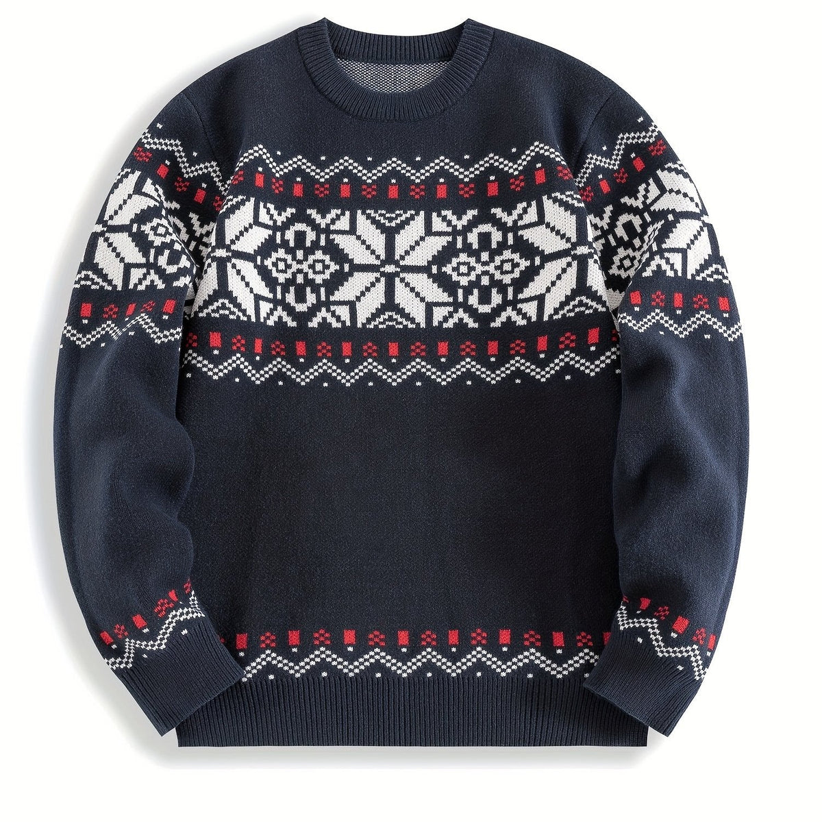 Bernard | Men Nordic Pattern Crew Neck Sweater