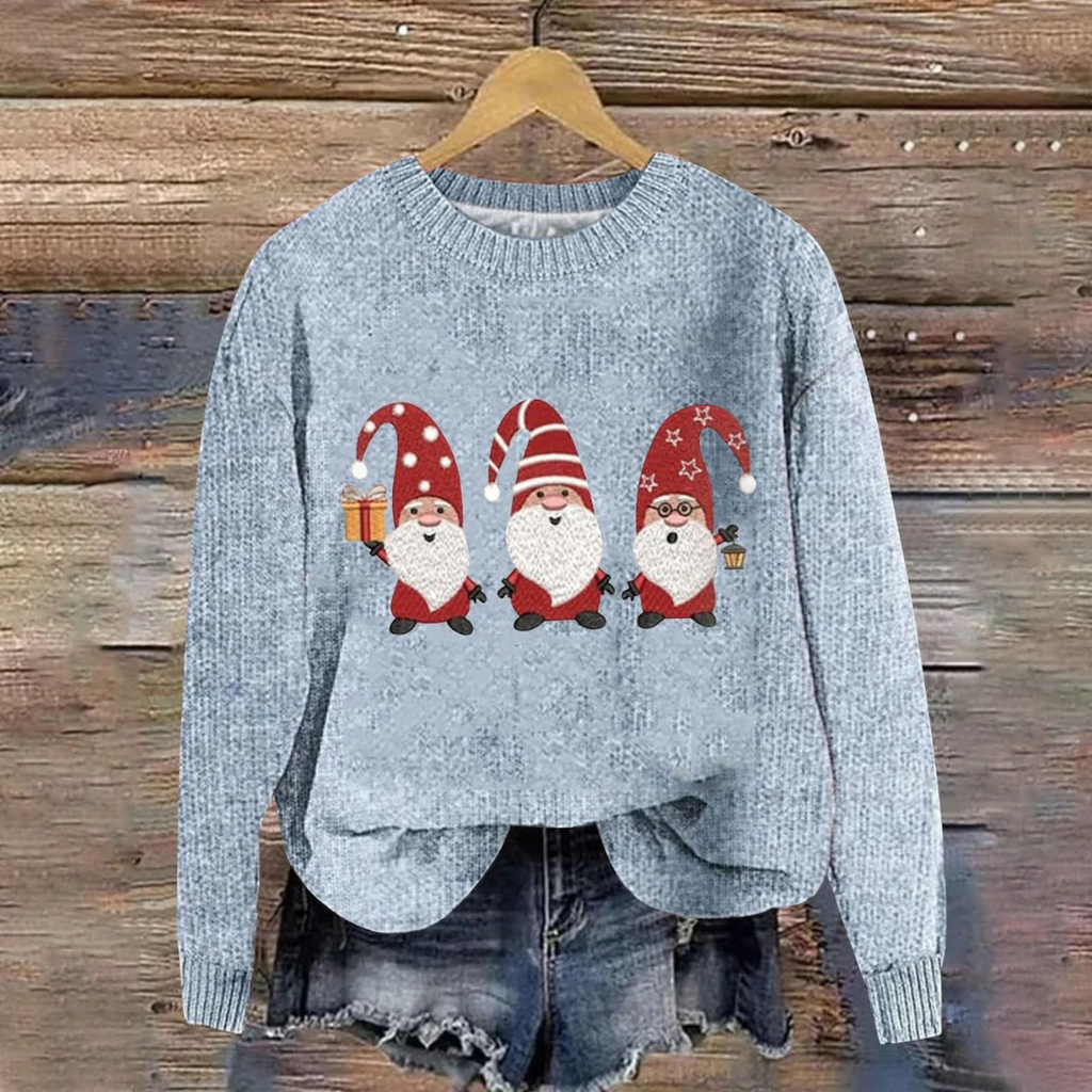 Daisy | Women Santa Graphic Christmas Knit Sweater